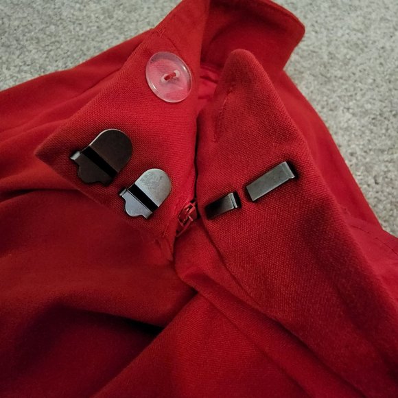 Vince Camuto Bright Red Cropped Ankle Dress Pants Size 14 - Picture 7 of 7